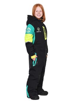 Комбинезон T-9080 Черно-зеленый