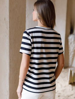 Футболка из премиального хлопка с эластаном - Vilatte фото 3