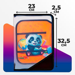 Папка для труда, А4, пластиковая, 23×32.5×2.5 см «Панда»
