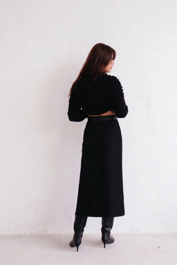 Martichelli Юбка с вырезом чёрная  фото 16