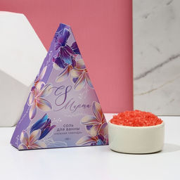Цена за 2 шт. Соль для ванны С 8 Марта!, 150 г, аромат лаванды, Чистое счастье