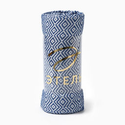 Плед с кисточками «Этель» East, 100×180 см, синий