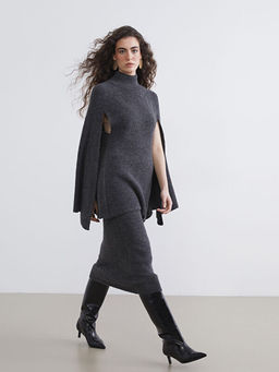 Beli Lastikli Fitilli Triko Etek