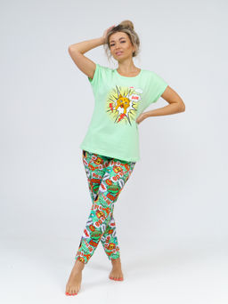 800 Пижама "Взрыв/Салатовый"