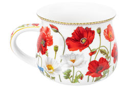 Кружка 250 мл 11*8,5*7 см Маки бочонок, фарфор NEW BONE CHINA - Elan gallery фото 14