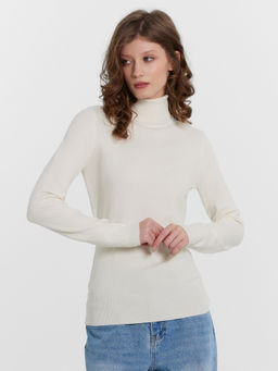 Водолазка женская кремовая молочный 122911 - Mark formelle фото 3