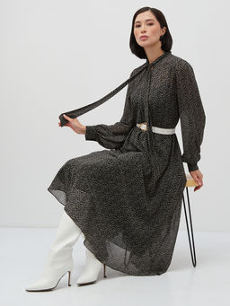 Платье шифон резинка+галстук