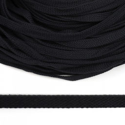 Шнур плоский х/б 10мм турецкое плетение цв.112 т.синий уп.50 м