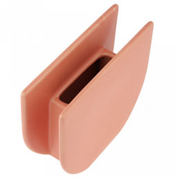 Ваза керамическая "Баухаус" 700мл, 19,5х6х17см, горло 9,8х2,5см, глянец, противоскользящие накладки, персиковый, в коробке (Китай)