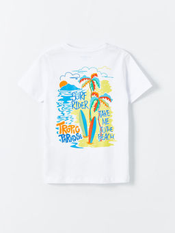 Bisiklet Yaka Bask?l? K?sa Kollu Erkek ?ocuk ?ortlu Pijama Tak?m? - Waikiki фото 3