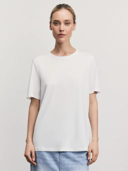 Базовая футболка из хлопка / Zarina фото 3