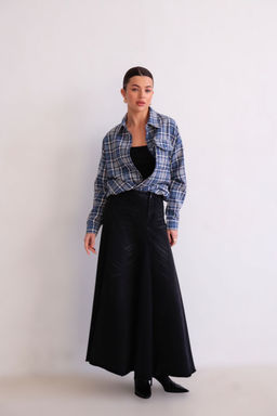 Martichelli Рубашка в клетку голубая на кнопках  фото 8