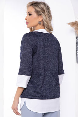 Джемпер Нежный акцент (темно-синий) Б7803 - Lt collection фото 2