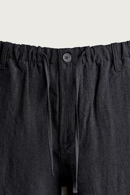 PANTAL?N RELAXED FIT 100% LINO / Marino oscuro - Zara фото 12