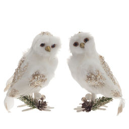 Фигурка декоративная "Сова", L10 W9 H15 см, 2в.