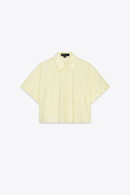 POPLIN CROP SHIRT - Zara фото 5