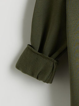 Bisiklet Yaka Bask?l? Erkek ?ocuk Sweatshirt