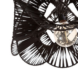 Светильник потолочный из ротанга «Бесконечность», 1×120 Вт, Е27, 40×40×25 см, чёрный