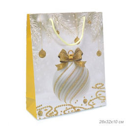 Цена за 12 шт. Пакет подарочный 26х32х10 / 362-33-M /уп 12/480/Новый год - ГалеонТрейд фото 3