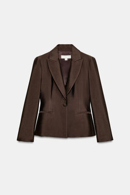 BLAZER ENTALLADA SATINADA / Marr?n - Zara фото 7