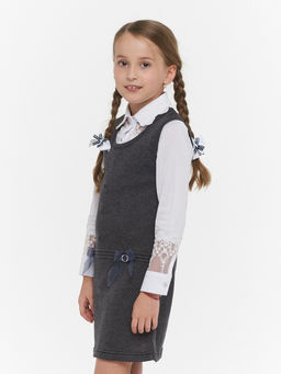 Сарафан для девочек 7067. 5006 серый