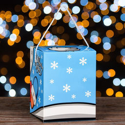 Цена за 4 шт. Коробка подарочная новогодняя «Снегурочка», для сладких подарков, 12×12×15.5 см