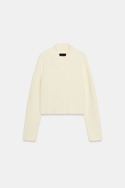 RIB KNIT V-NECK JUMPER - Zara фото 3