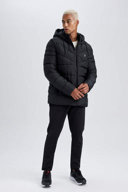 Пуховик из искусственного меха DeFactoFit стандартной посадки с капюшоном  фото 2