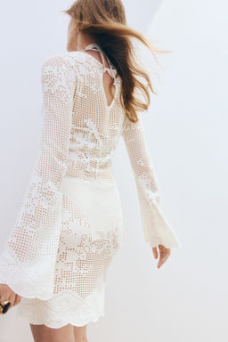 Vestido efecto crochet con motivos decorativos - H&m фото 5