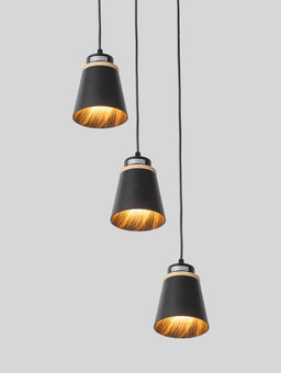 Светильник подвесной 30136/3, 3хE27, 40 Вт, чёрный