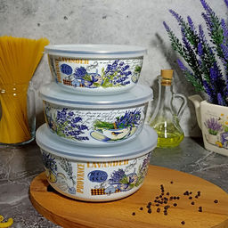 Набор из 3 предметов №47 "Горная лаванда" белосн. 1DM47PL