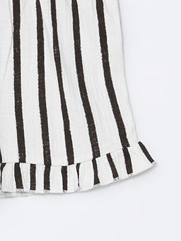 Beli Lastikli ?izgili K?z Bebek ?ort