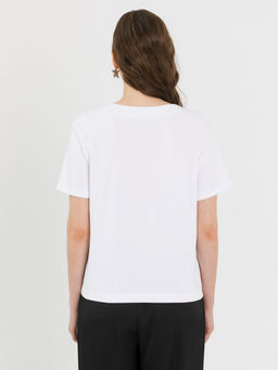 Футболка с принтом и пайетками - Stilla фото 4