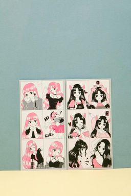 Наклейки "Pink girl"