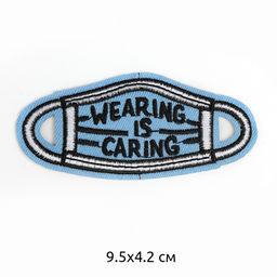 Аппликации пришивные арт.TBY.2424 Маска 9,5х4,2см, уп.10 шт