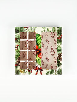 Цена за 5 шт. Коробка под 8 конфет и шоколад, с окном «Новогодние подарки», 17.7×17.8×3.8 см