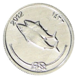 Монета 5 лари 2012 года Мальдивские Острова