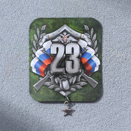 Цена за 3 шт. Магнит с подвеской на 23 февраля 23 Февраля, 6?7 см