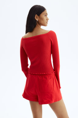 Top off-the-shoulder en punto de canal? - H&m фото 3