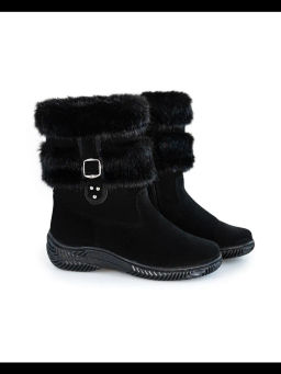 сапоги Унты натуральная замша, натуральная овчина, короткие с замком, литая подошва - Мирунт фото 18