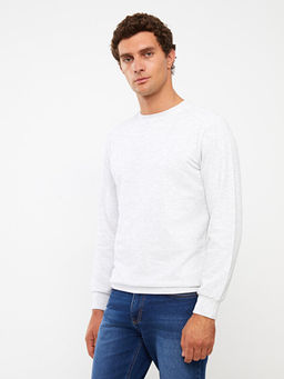 Bisiklet Yaka Uzun Kollu Erkek Sweatshirt