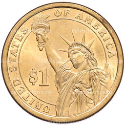 Монета 1 доллар 2008 года (D) США 8-й президент США Мартин Ван Бюрен