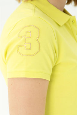 Женское неоново-желтое трикотажное платье - U.s. polo assn фото 7