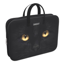 Цена за 1 шт. Папка текстильная на молнии ErichKrause с ручками Black Cat, A4+