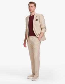 Bej Slim Fit Tak_m Elbise