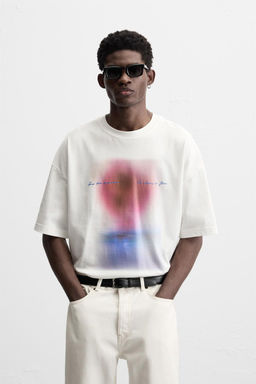 CONTRAST PRINTED T-SHIRT - Zara фото 2