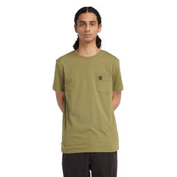 Футболка Timberland T-Shirt Dunstan River Pocket Slim зеленая