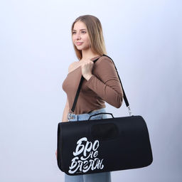 Сумка-переноска раскладная, каркасная Бро не багаж 52x22x29 см - Пушистое счастье фото 9