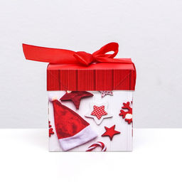 Цена за 12 шт. Коробка Самосборная Звезды Новый Год 10 х 10 х 10 см - UPAK LAND фото 2