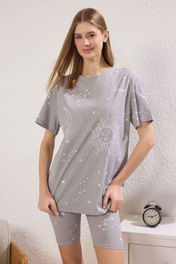 Trendyolmilla Siyah %100 Pamuklu Sortlu/Taytl? Orme Pijama Tak?m? THMSS20PT0397 фото 15